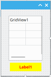 Form with Gridview and Label