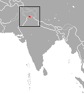 Distribución del langur gris de Cachemira