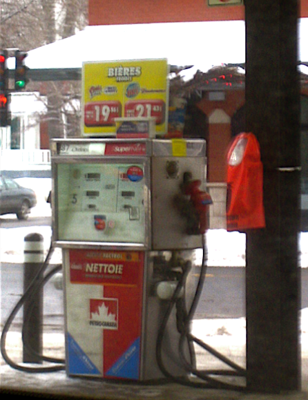 gas pump. leslie king gas pump girls.