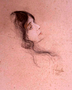 Portrait Eleonora Duse (1858–1924) by Franz vo...
