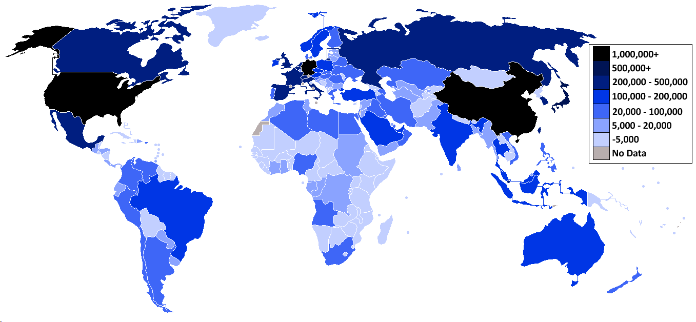 Exports by country map copy3