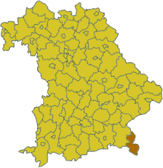Poziția regiunii Districtul Brechtesgadener Land (Brechtesgadener Land)