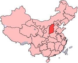 Shanxi ditandai di peta ini