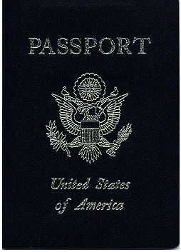 Cover of a passport of the United States