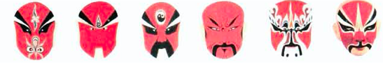 Red beijing opera mask