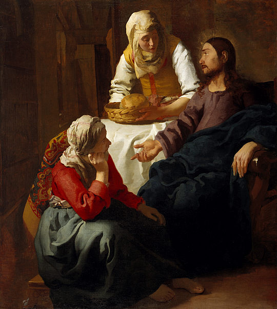 English: Johannes Vermeer's Christ in the Hous...
