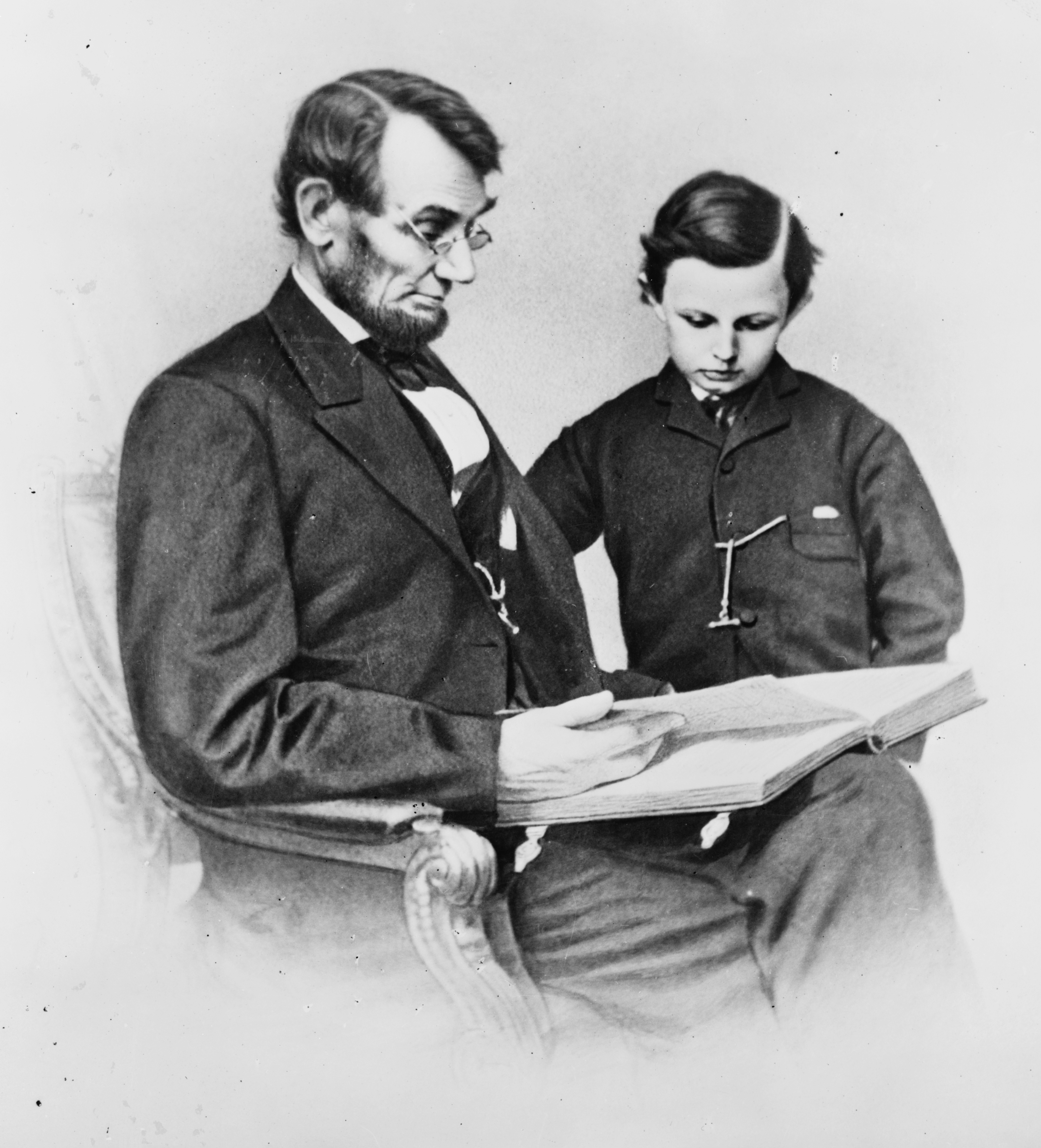 mathew Brady, Abraham mit Tad Lincoln