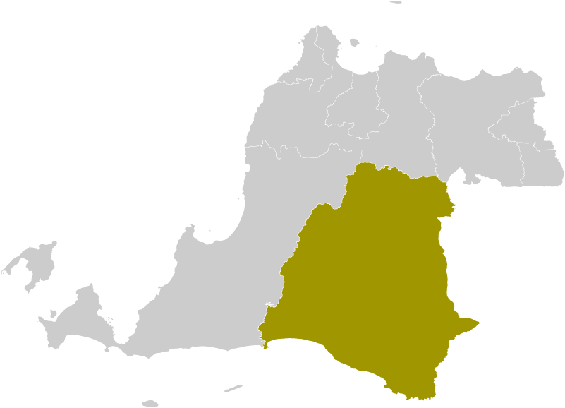 Lebak Regency facing the Indian Ocean with Tangerang Regency to the north in Banten