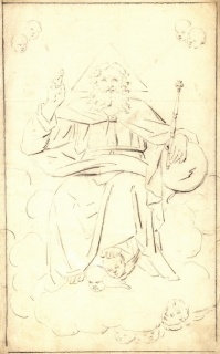 Запрестольный образ «Бог Саваоф» для Локтевской церкви (эскиз)