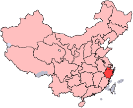 Prowincja Zhejiang, z kt贸rej pochodzi herbata Longjing [wikipedia]
