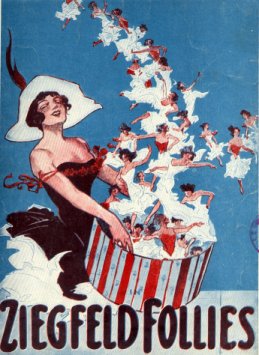 Ziegfeld Follies, 1912 advertising art, scanne...