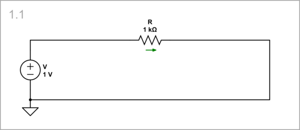 The schematic represents a voltage-controlled Ohm's circuit