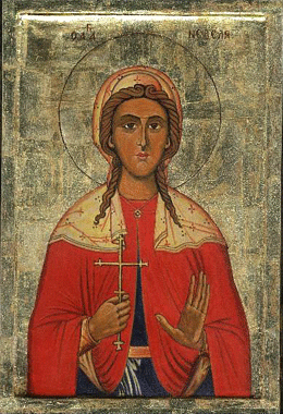 Bulgarsk-ortodoks ikon av den hellige Kyriake