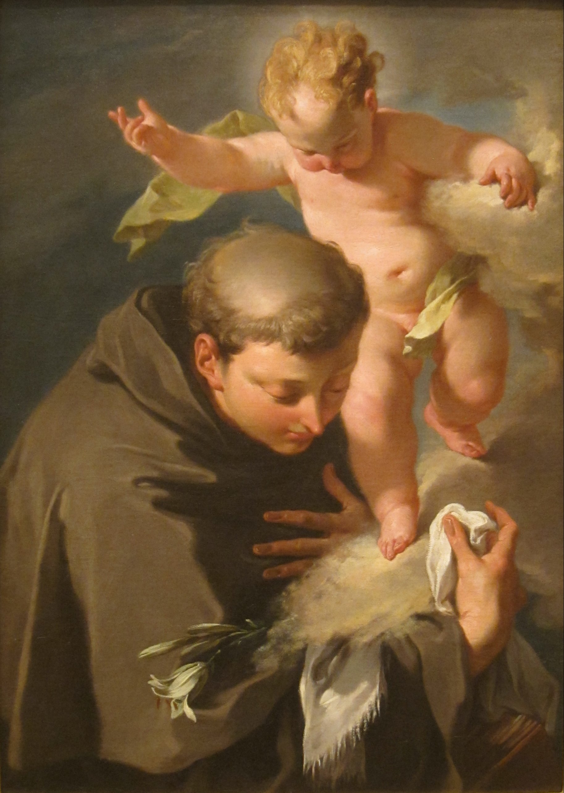 The Vision of Saint Anthony of Padua painting by Giovanni Battista Pittoni, San Diego Museum  dans immagini sacre