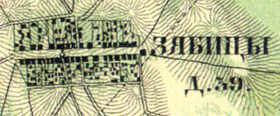 План деревни Зябицы. 1860 год