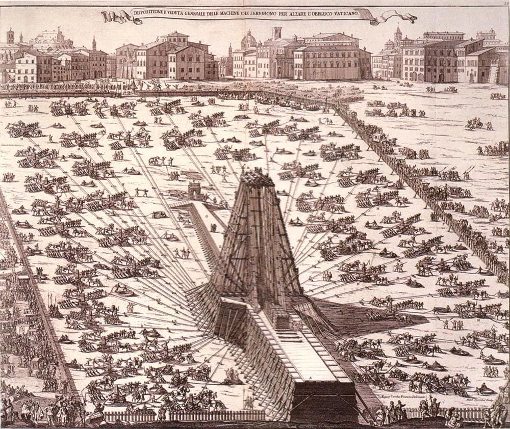 Rome Obelisk Erection 1586 - Quelle: WikiCommons