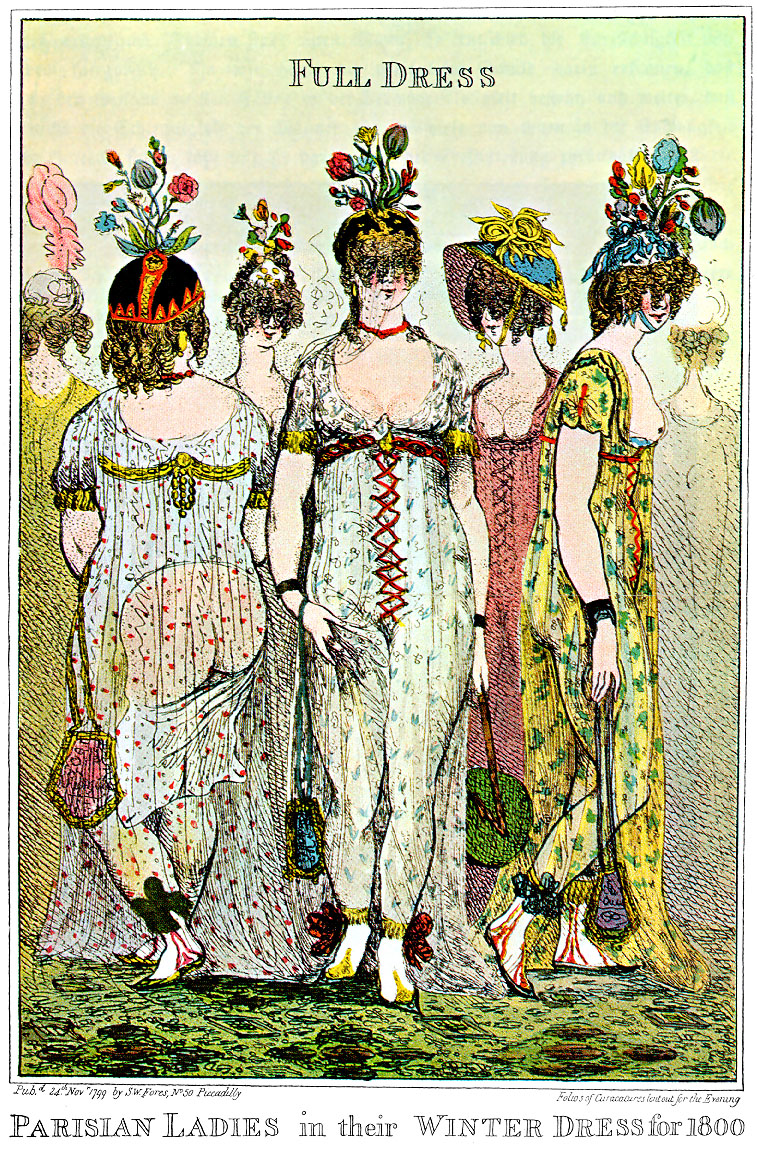 Description 1799-Cruikshank-Paris-ladies-full-winter-dress-caricature ...