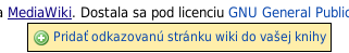 Pridať odkazovanú stránku wiki do vašej knihy