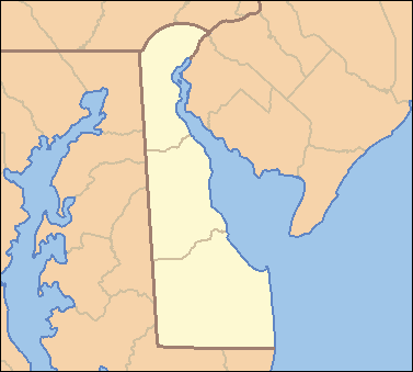 Location map Delaware