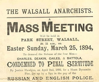 Poster advertising a meeting in support of the...