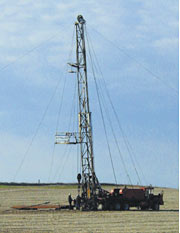 A workover rig.