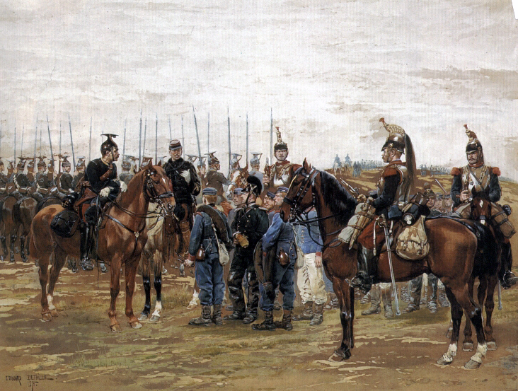 File:Detaille - A French Cavalry Officer Guarding Captured Bavarian Soldiers.jpg