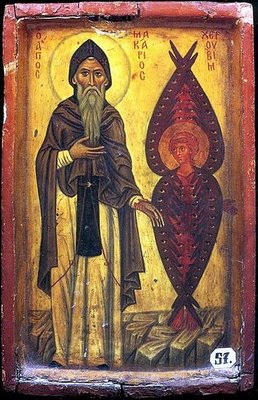 Saint Macarius of Egypt and the Cherub. Venera...