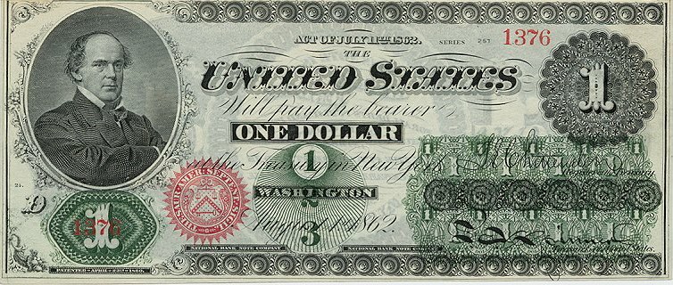 1 dollar bill us. 1862 United States Dollar Bill