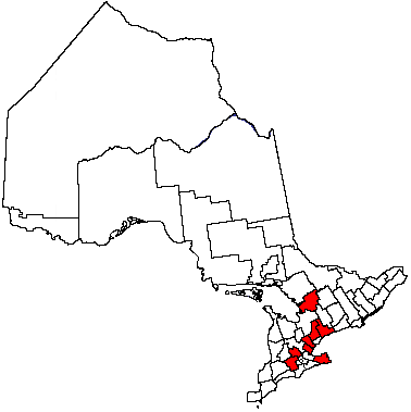 Municipalidades regionais de Ontário.