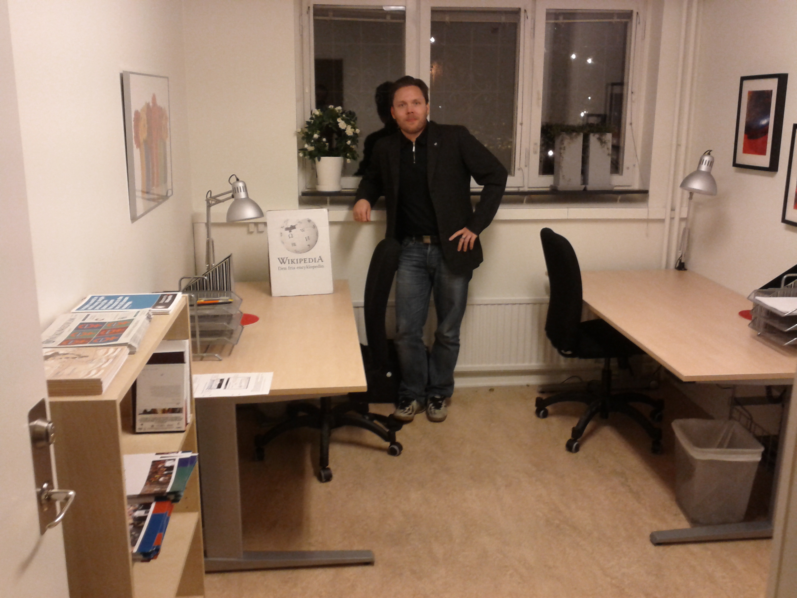 Jan Ainali på Wikimedia Sveriges kontor