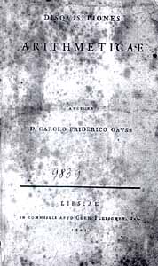 Cover of Gauss' Disquistiones Arithmeticae