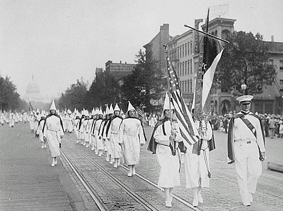 Parade of the Ku Klux Klan in Washington in 1928.
