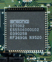 An Ensoniq ES-5506, a similar chip to the ES5505.