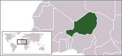 Geografisk plassering av Niger