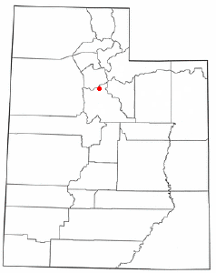 Location of Highland, Utah