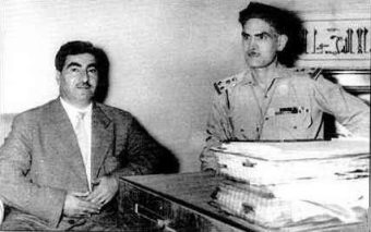 Photograph of Qasim with Mustafa Barzani