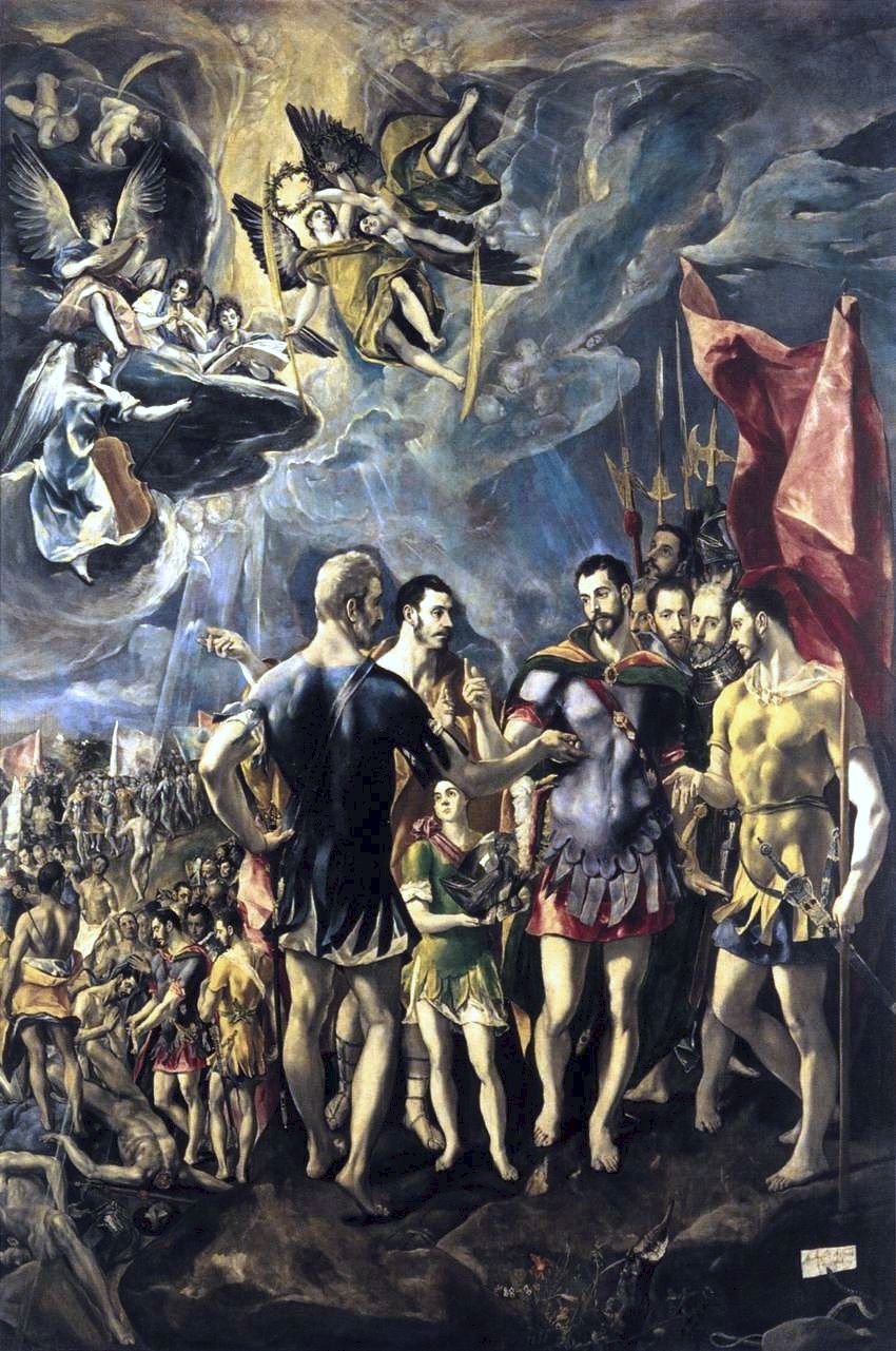 Domenikos Theotokopoulos (El Greco) (1541-1614): Den hellige Mauritius og hans tebanske legions martyrium (1582), klosteret ved Escorial i Madrid