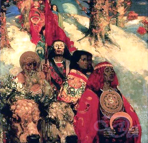 Druids Bringing in the Mistletoe