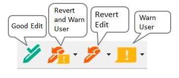 Huggle 3 Main toolbar