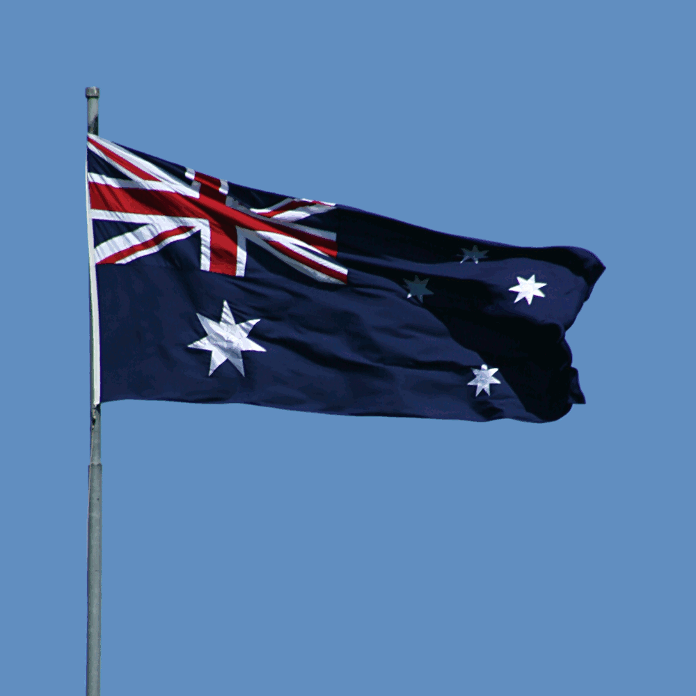 Australian Flag Waving