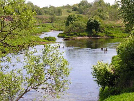 Confluence the river Vadakstis with the river Venta