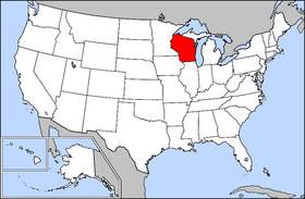 Wisconsin eyaletinin ABD içindeki yeri