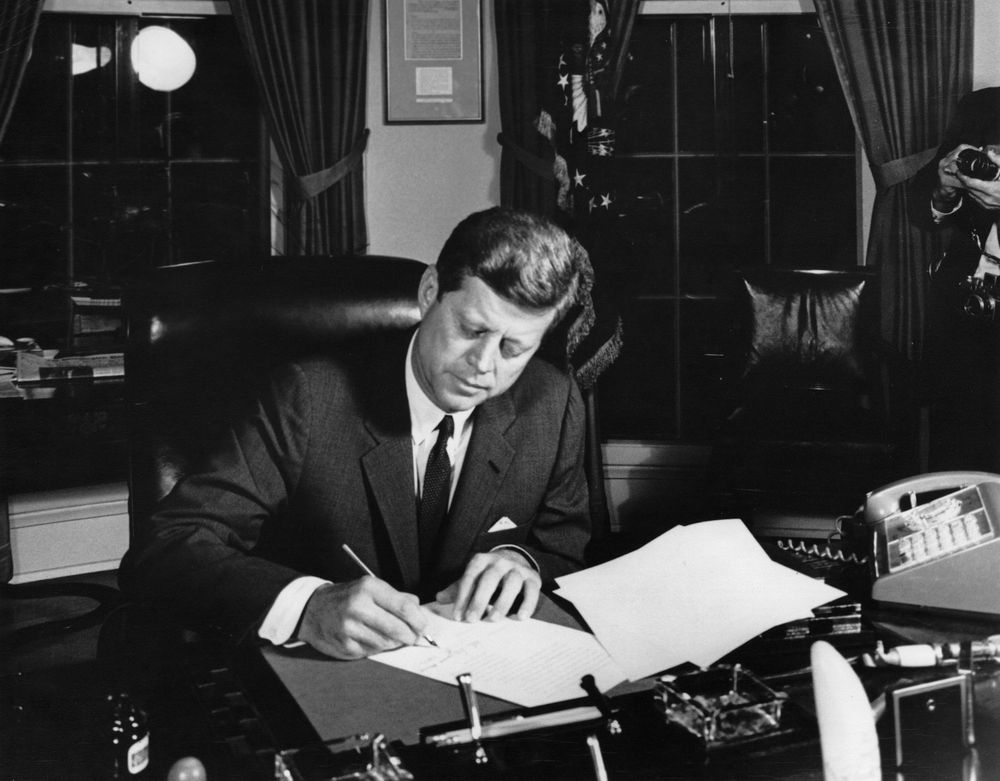 President Kennedy authorizing naval quarantine of Cuba, October 23, 1962