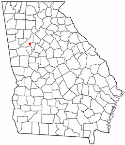 Location of Red Oak, Georgia
