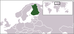 Geografisk plassering av Finland