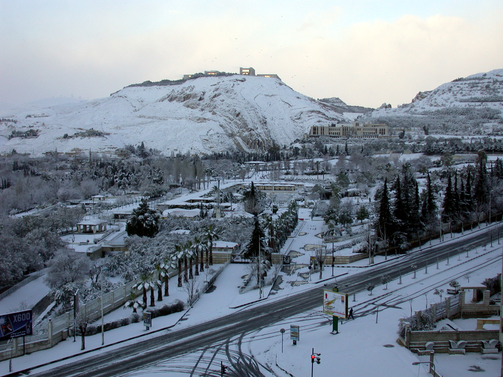 حدث فى مثل هذا اليوم 28 يونيو Damascus-snow-ثلج-الشام