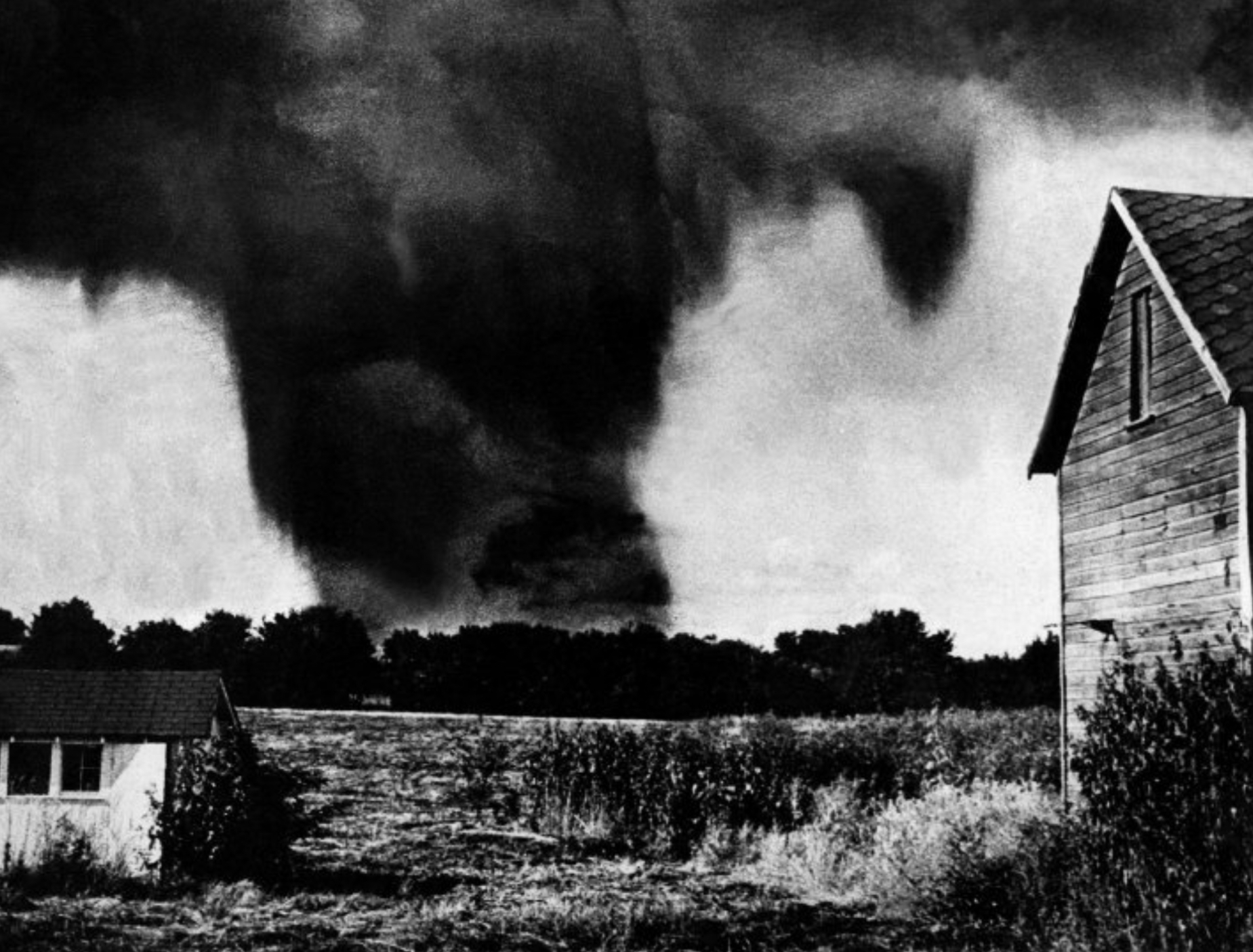 The F5 Ruskin Heights tornado near Spring Hill, Kansas.