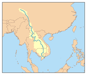 Mapa do rio Mekong