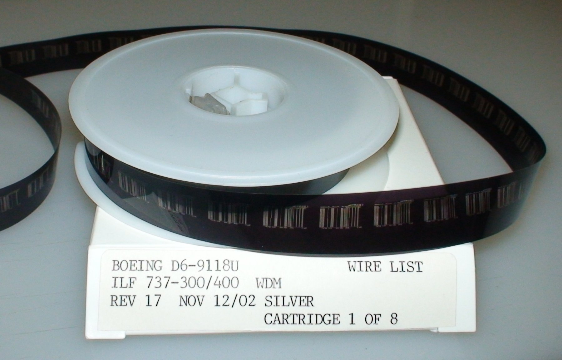 A reel of microfilm
