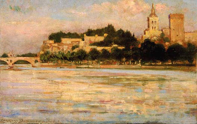 Fichier:Beckwith James Carroll The Palace of the Popes and Pont d-Avignon.jpg